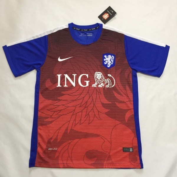 Authentic Lightweight Holland 2015-16 Blue-Red Training Shirt