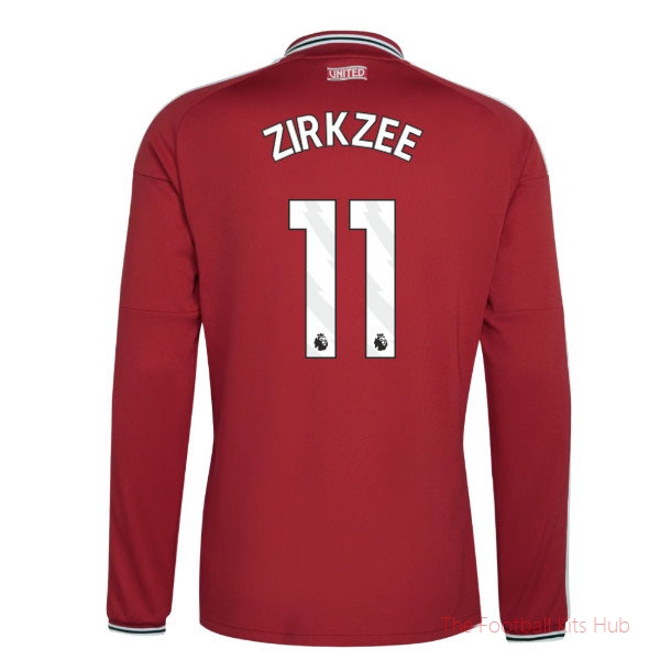 Team Man Utd 2026-2027 Long Sleeve Home Shirt (Zirkzee 11)