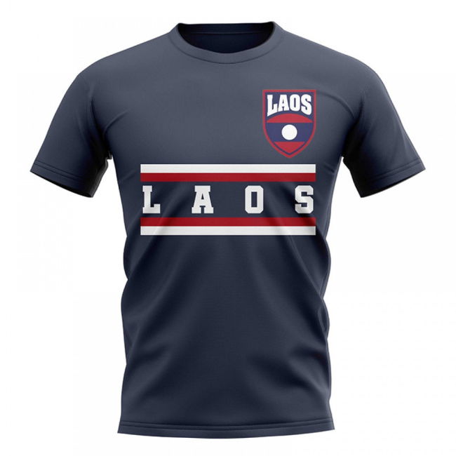 Aero-Dynamic Match-Ready Laos Core Football Country T-Shirt (Navy)