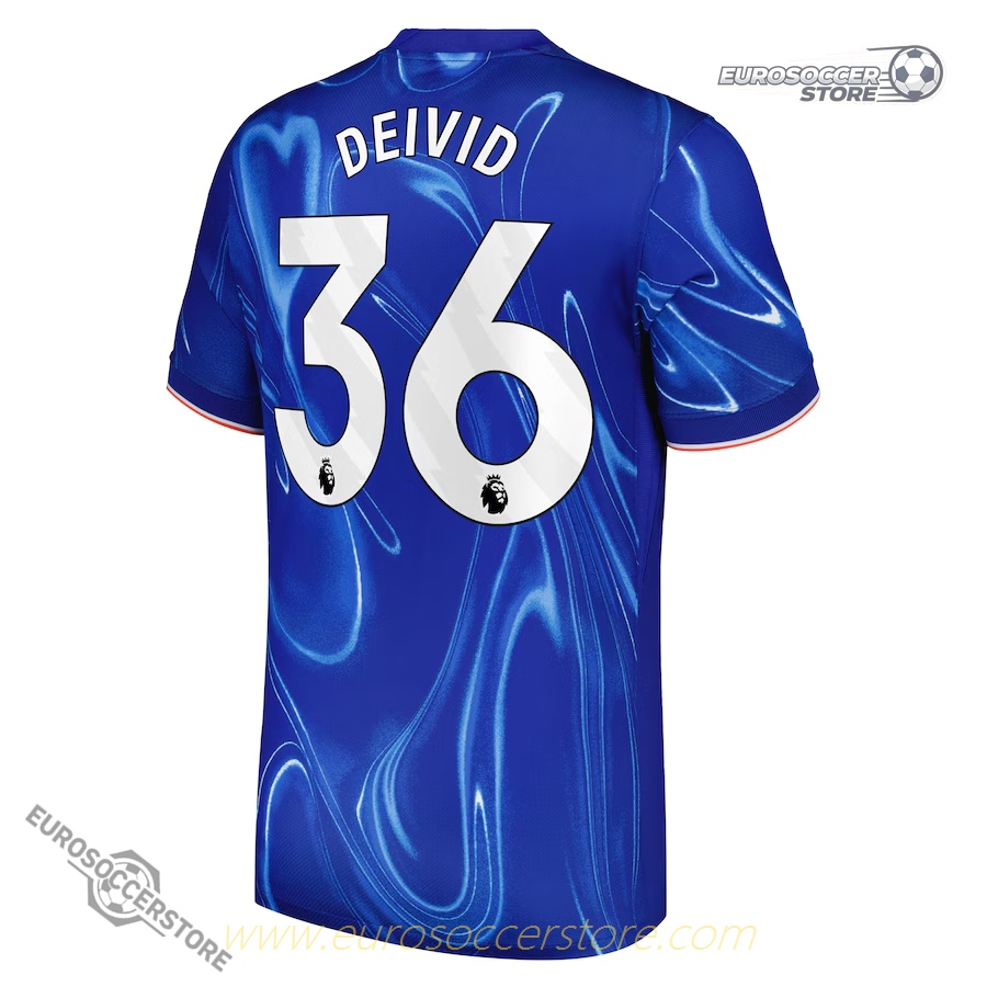 Deivid's No. 36 Chelsea Home Jersey for the 24-25 Season