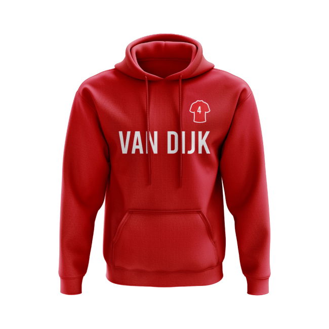 Virgil Van Dijk Liverpool Number Hoody (Red)