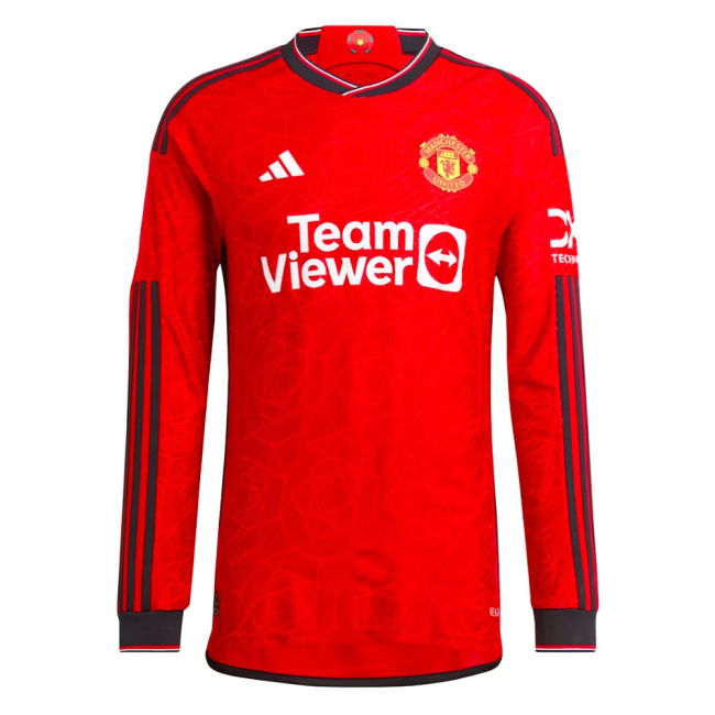 2023-2024 Man Utd Authentic Long Sleeve Home Top (Keane 16)