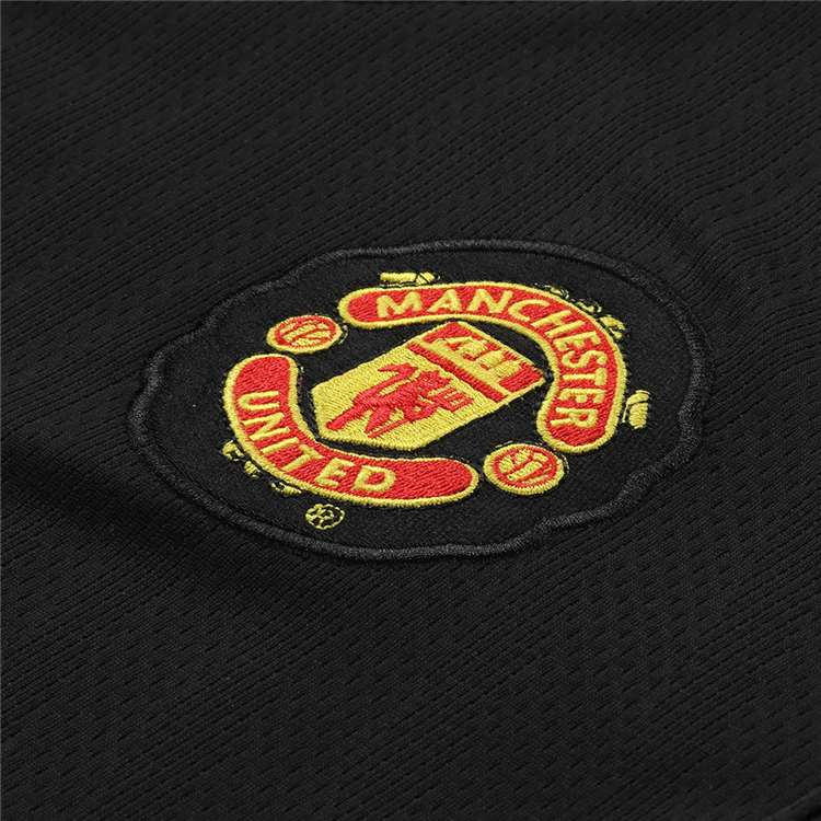 07-08 MANCHESTER UNITED RETRO BLACK SOCCER JERSEY FOOTBALL SHIRT -