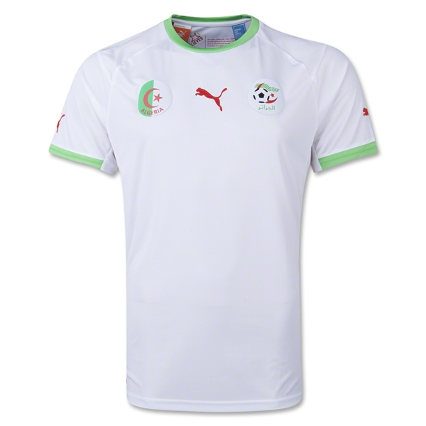Match Quality 2014 World Cup Algeria Home White Soccer Jersey Shirt