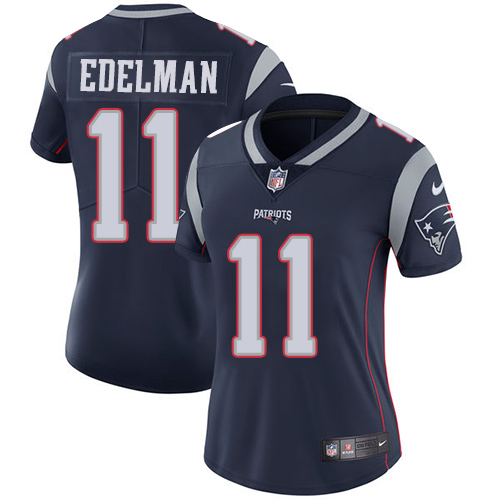 Official NFL NE Patriots #11 Julian Edelman Navy Limited Jersey