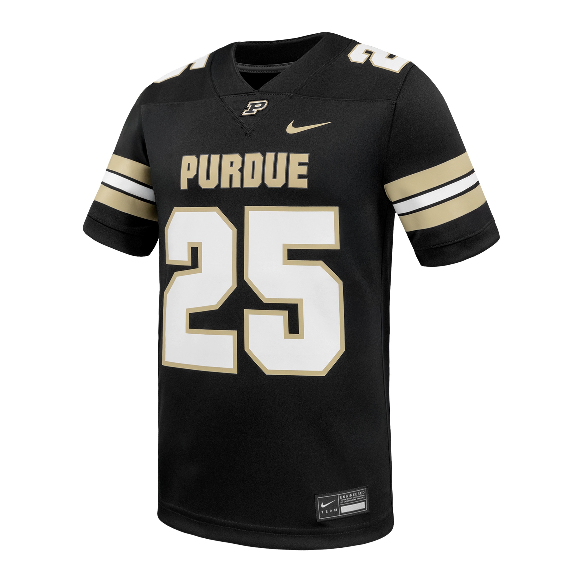 #25 Purdue Boilermakers Game 2026 Season Football Jersey - Black