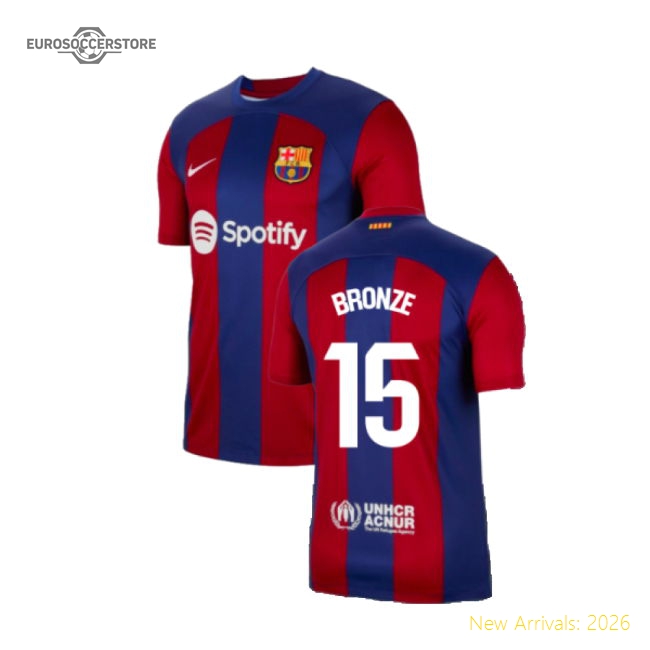Match-ready Barcelona Home Bronze Jersey 2023-2024 Flexible