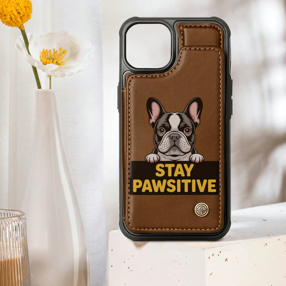 French Bulldog Aspen Leather Wallet Case For For Iphone & Samsung Durable Dog Item