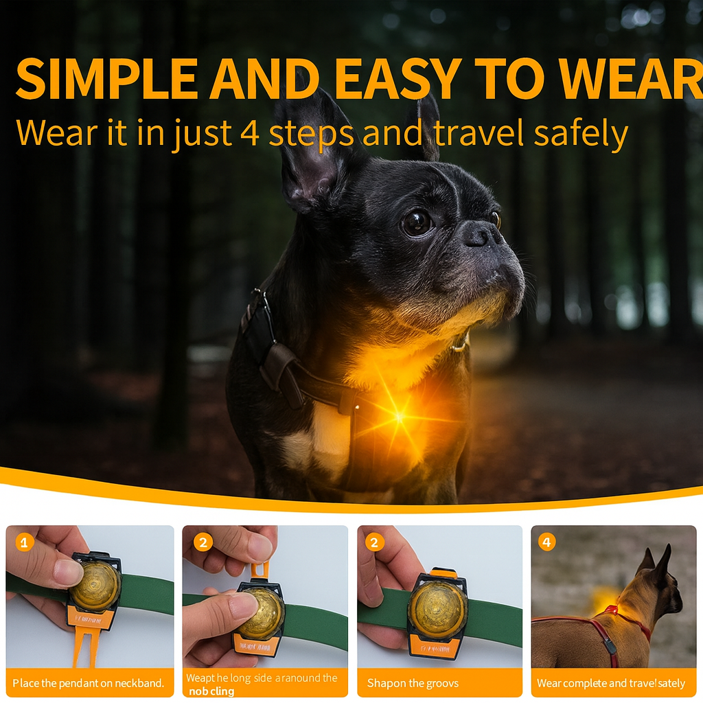 GlowPup™ French Bulldog LED Collar — Rechargeable LED Dog Walking Light