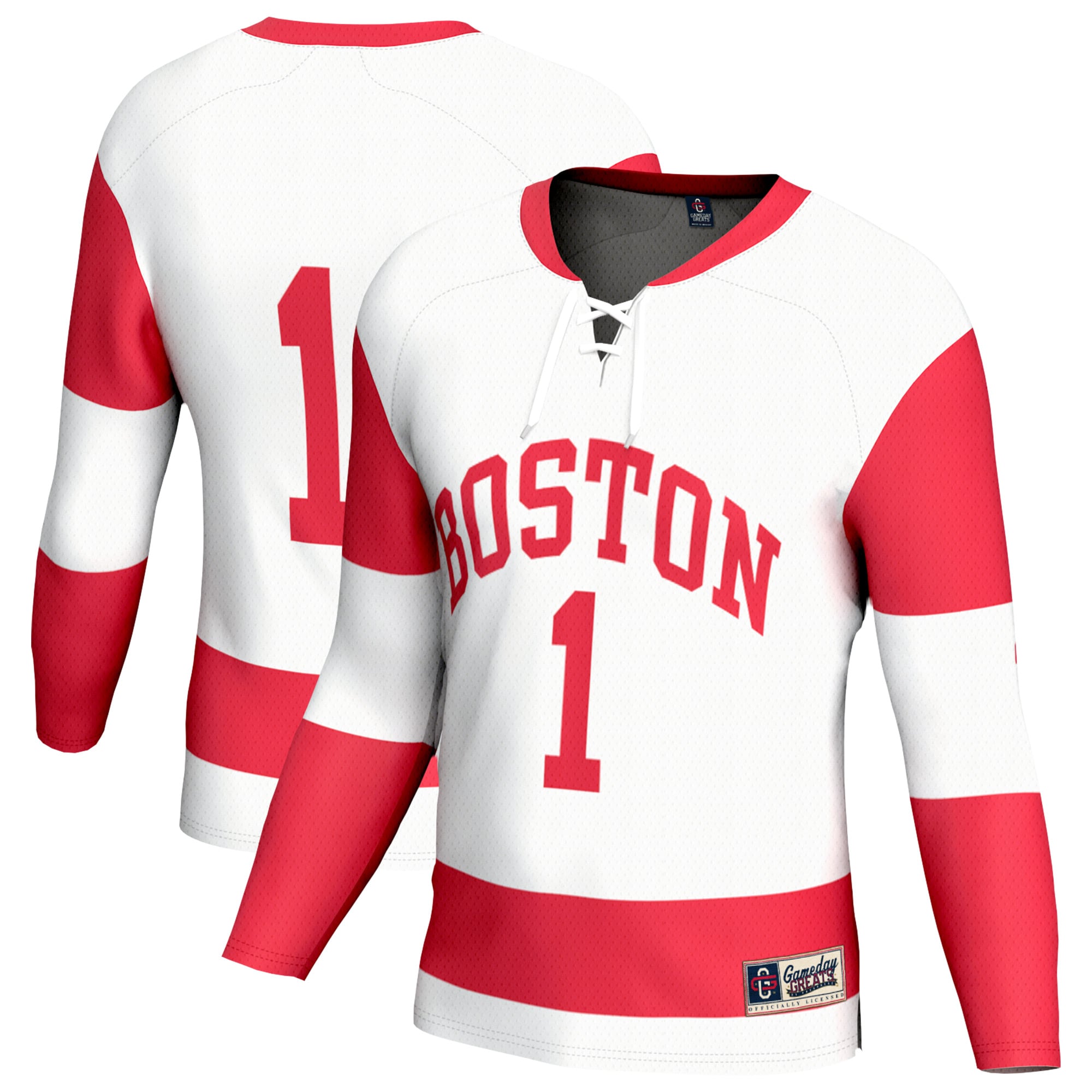 [NJP] Boston University GameDay Greats Lightweight Collegiate Women's Hockey Fashion Jersey - White