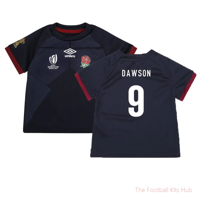 England RWC 2023 Alternate Replica Rugby Baby Shirt (Dawson 9)