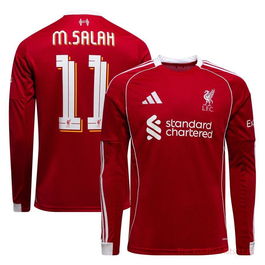 Liverpool Home Shirt 2025/26 Champions League Long Sleeves M.SALAH 11