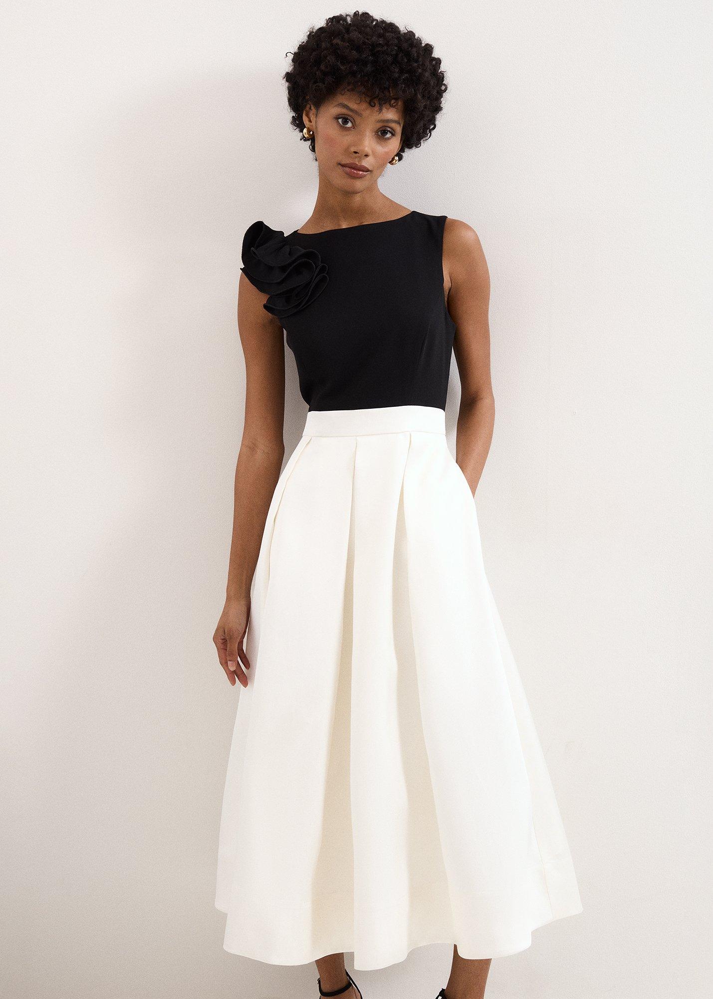 Perla Satin Midi Dress