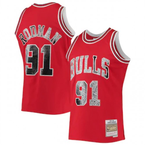 Nike Nuggets Red Chicago Bulls #91 Jersey - On Sale Basketball Jersey