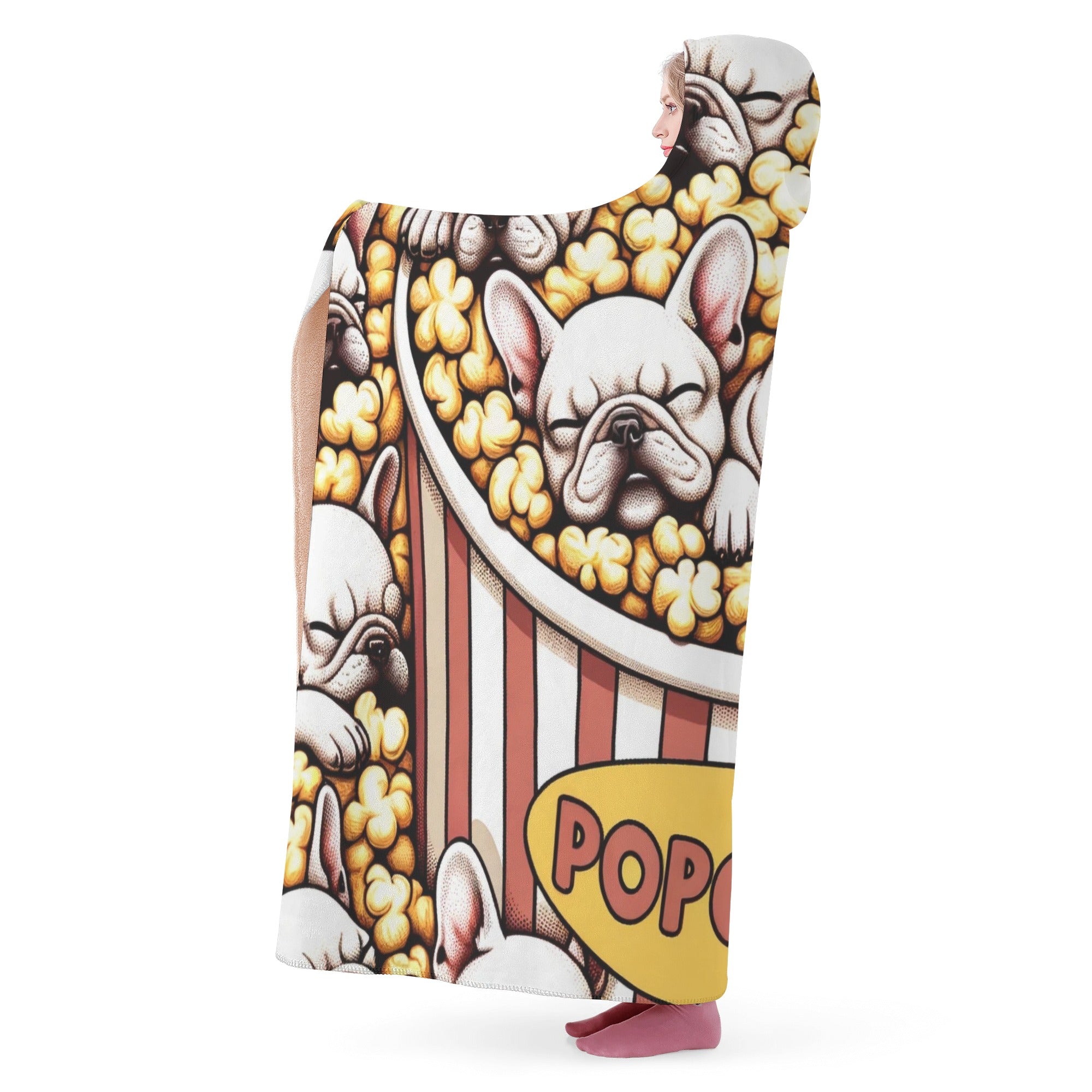 - French Bulldog Themed Hooded Blanket For Dog Lovers | Comfy Fit
