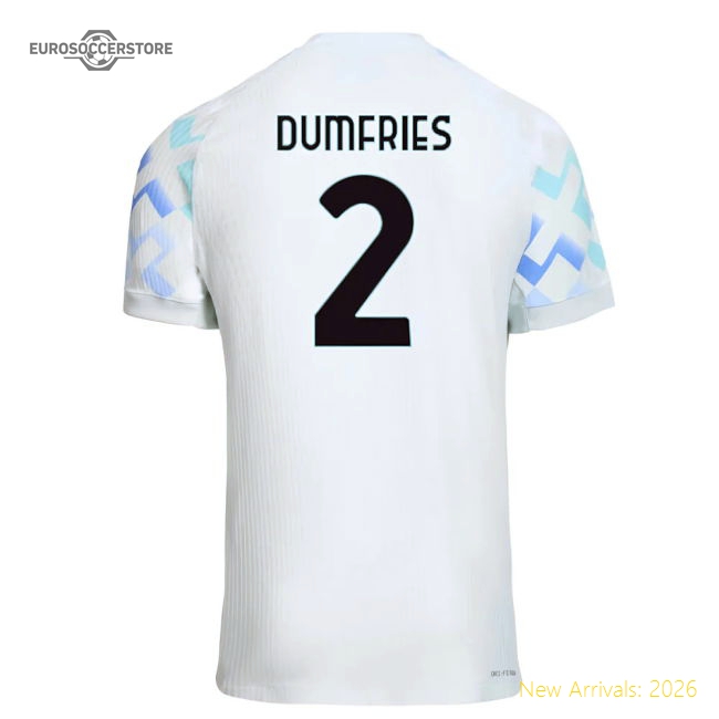 Ac Milan Dumfries Genuine Away Jersey Flexible Four-way Stretch