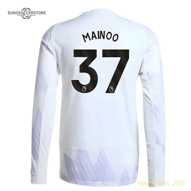 2025-2026 Man Utd Authentic Long Sleeve Away Shirt (mainoo 37)