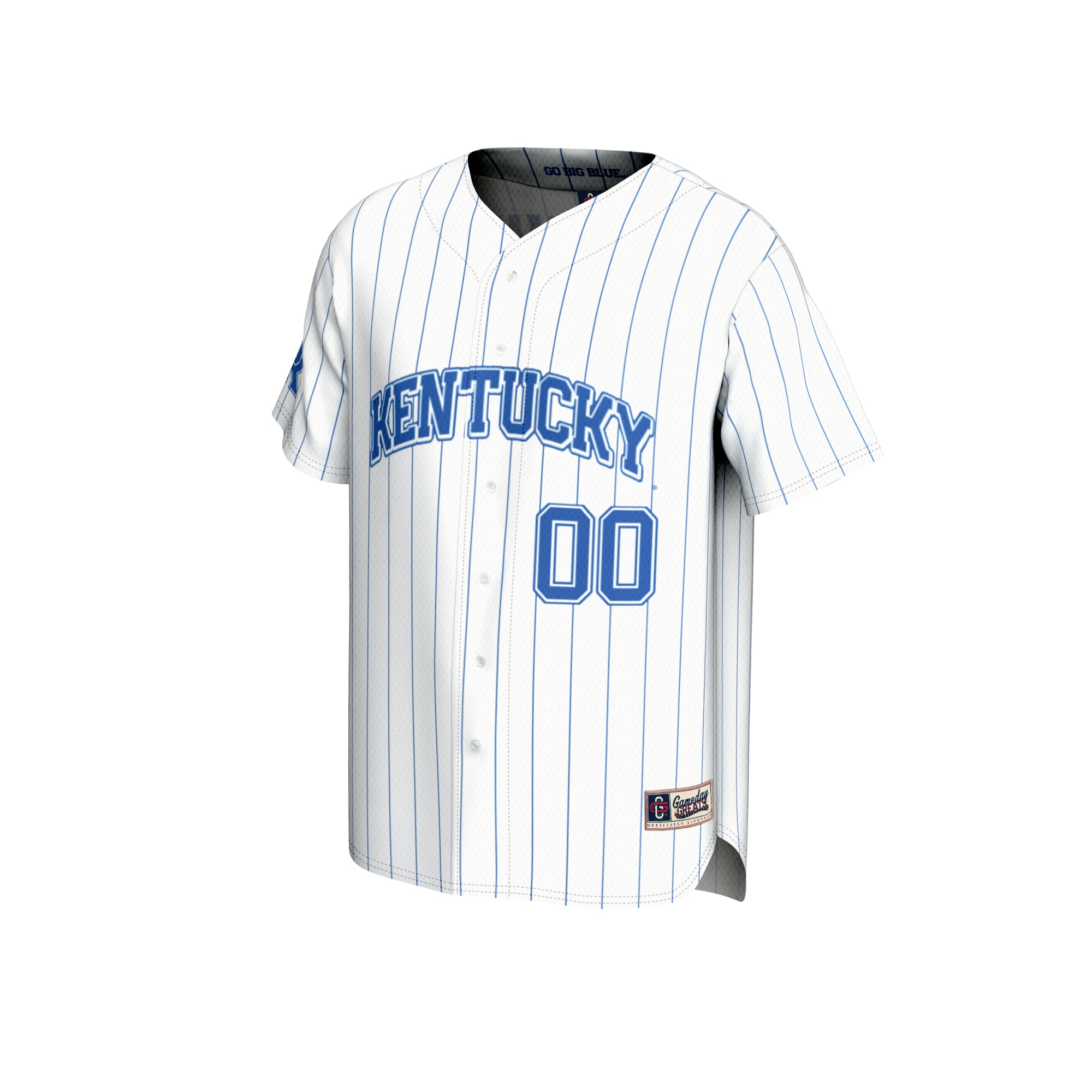 [DDG] Kentucky Wildcats GameDay Greats Unisex Lightweight Collegiate Baseball Pinstripe NIL Pick-A-Player Fashion Jersey - White