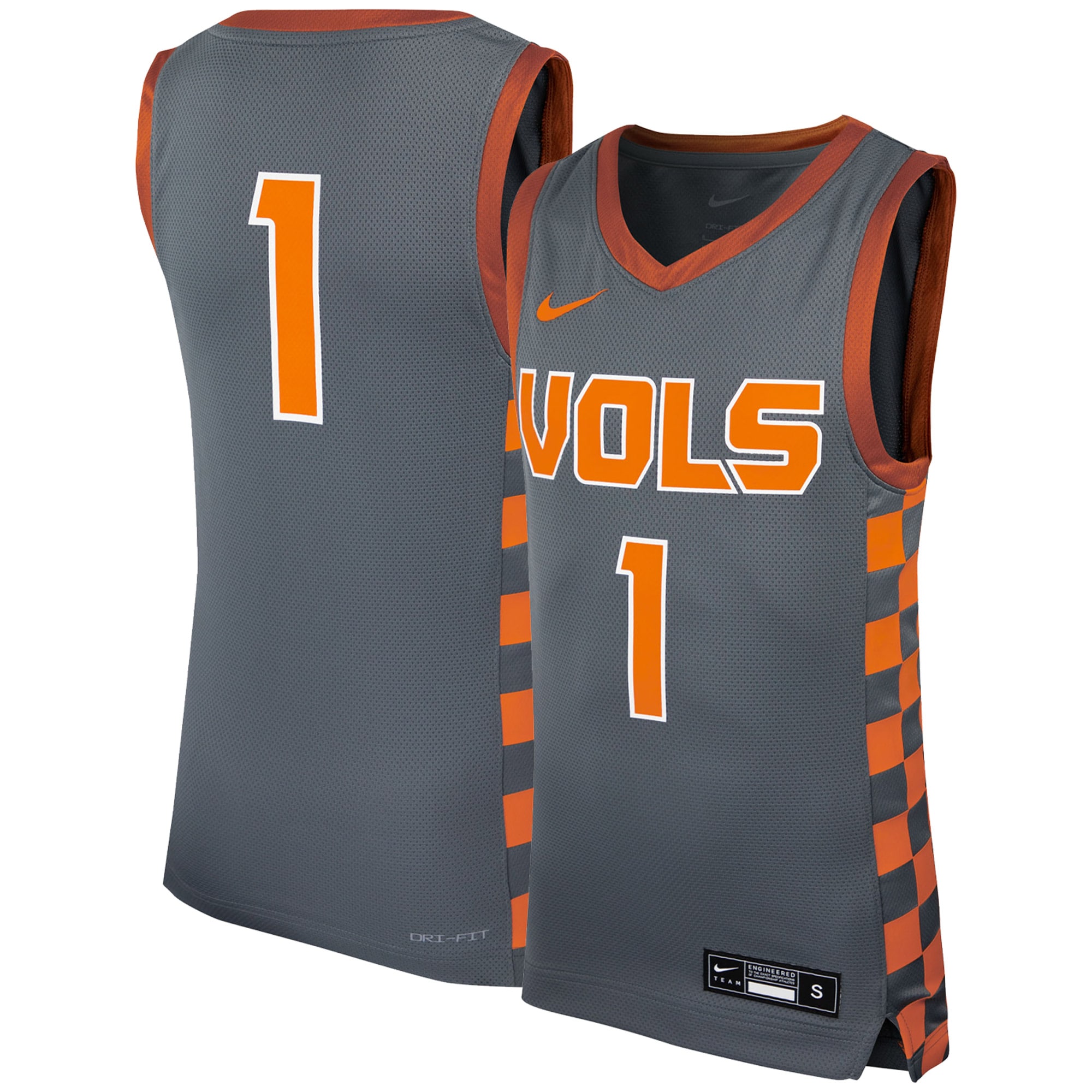 [NJP] Tennessee Volunteers Icon Replica Basketball Jersey - Gray