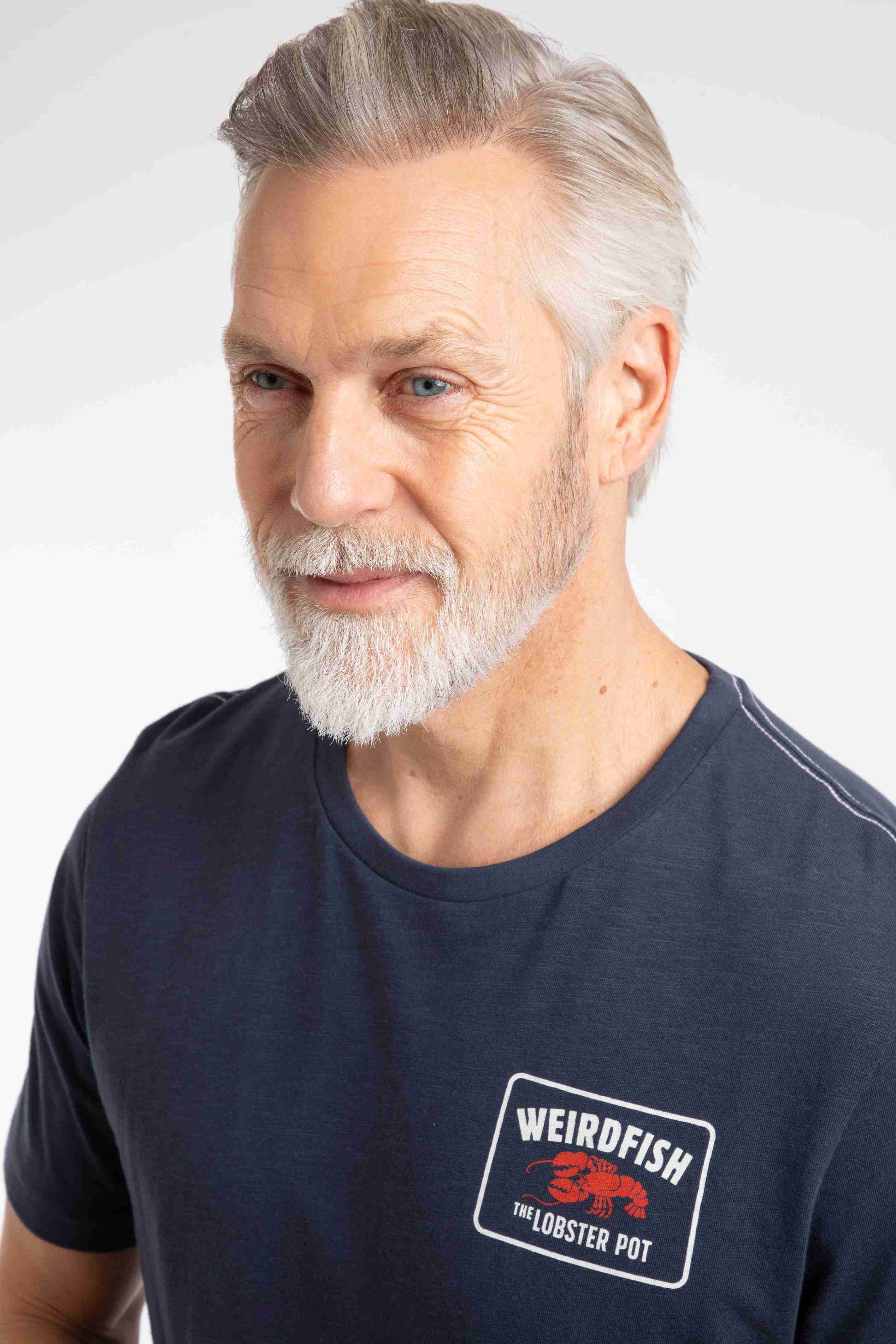Lobster Pot Back Print Graphic T-Shirt Navy