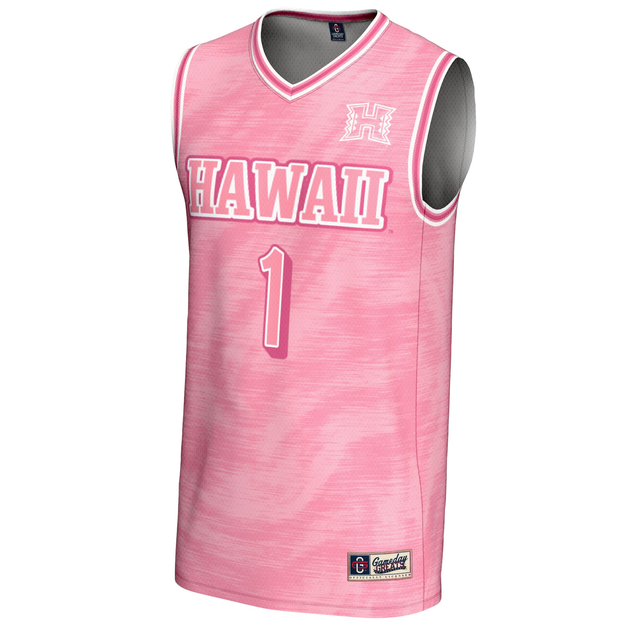 [DDG] Hawaii Rainbow Warriors GameDay Greats Unisex Lightweight Basketball Fashion Jersey - Pink