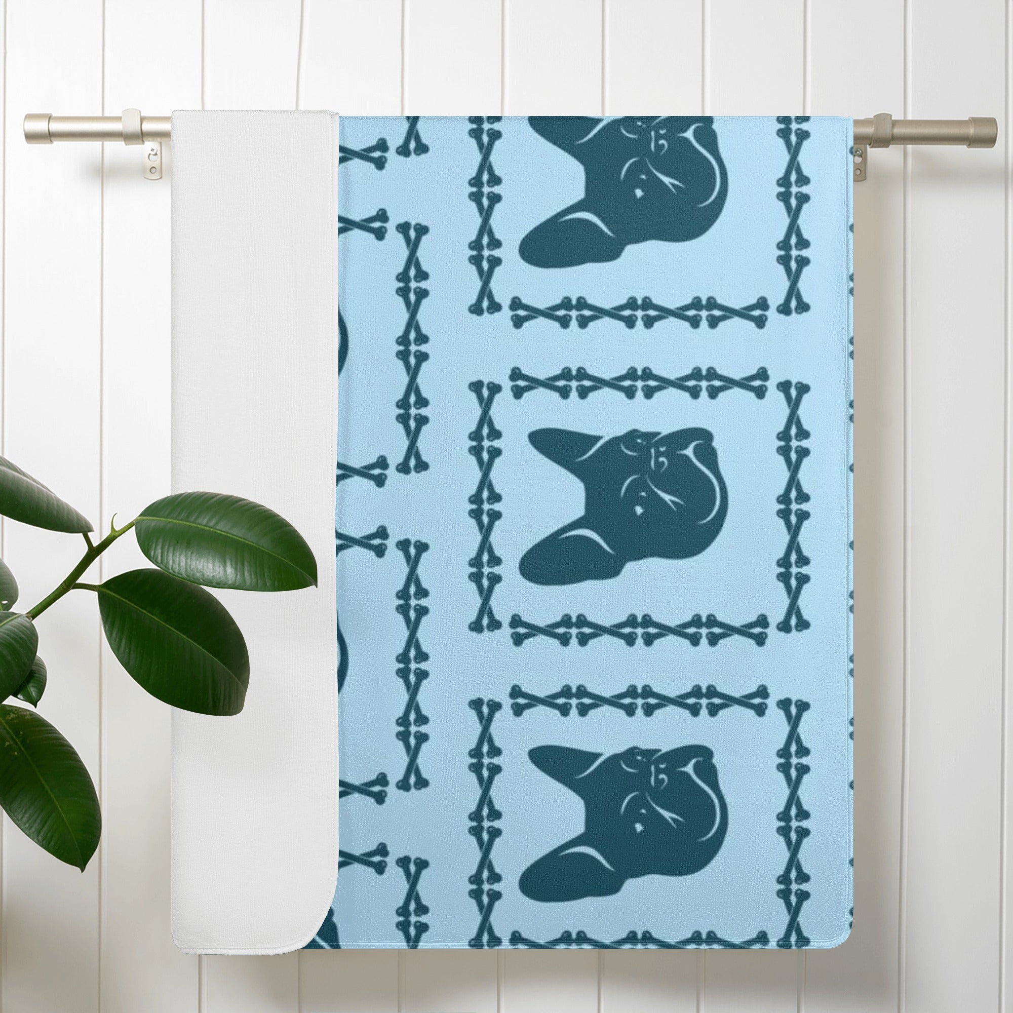 French Bulldog Daisy Bath Towel Cute Frenchie Essential
