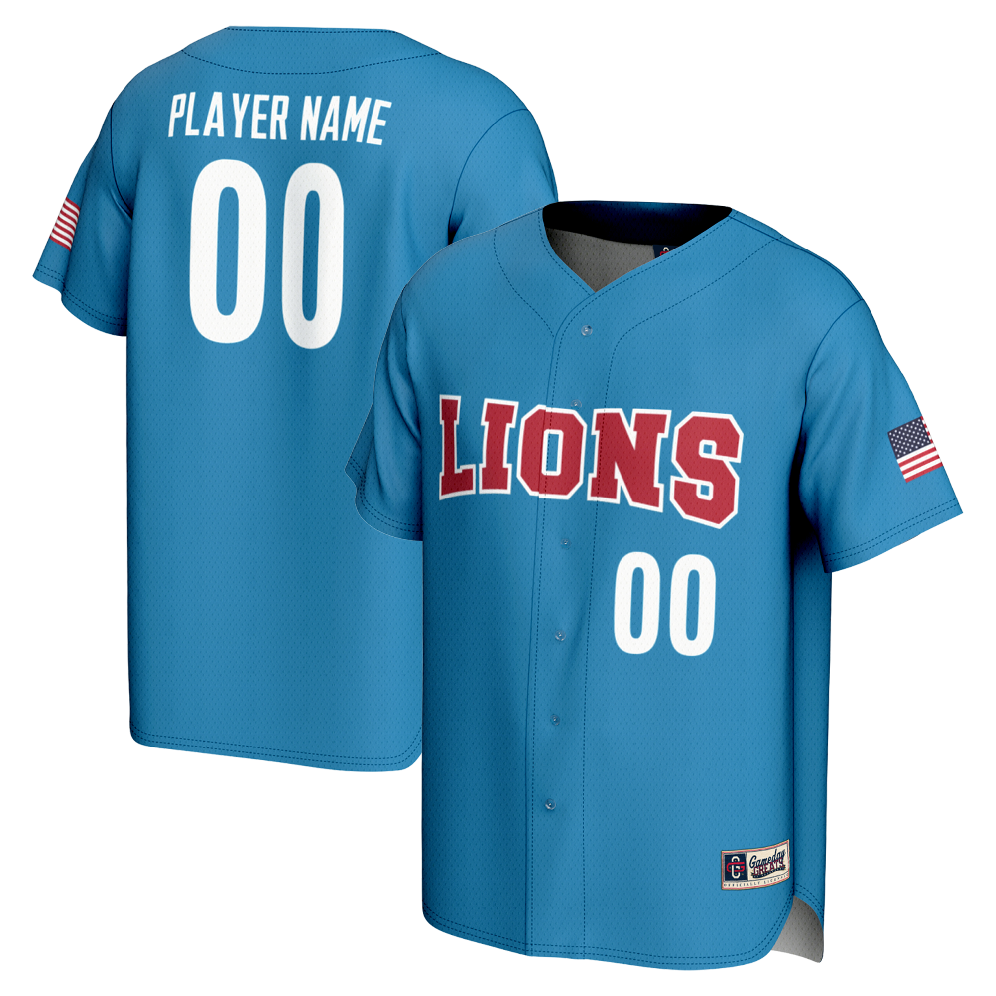 [NJP] Women's Loyola Marymount Lions GameDay Greats NIL Pick-A-Player Lightweight Baseball Jersey - Blue