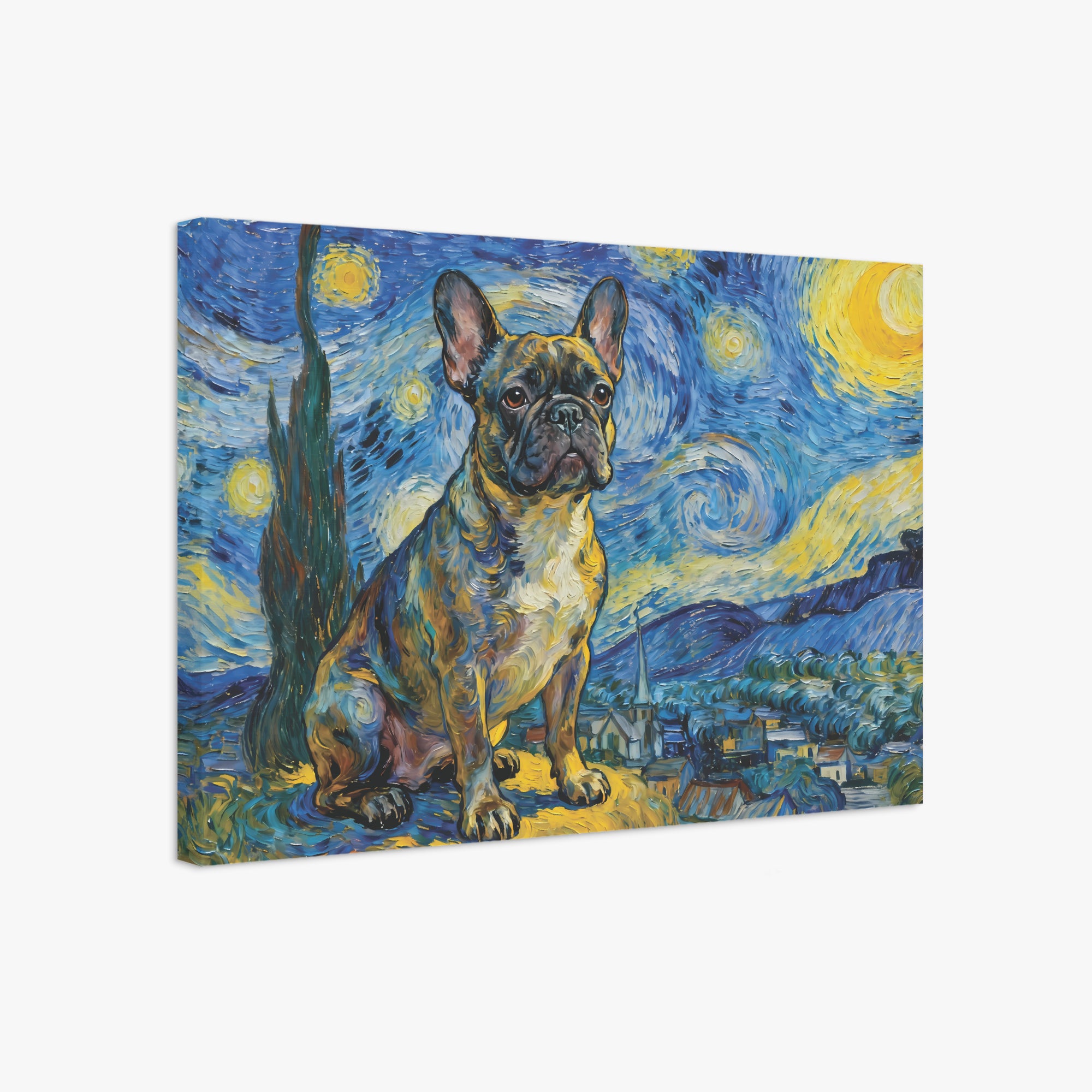 Minimal-Aesthetic Tulip - Adorable Frenchie Canvas Wall Art for Everyday