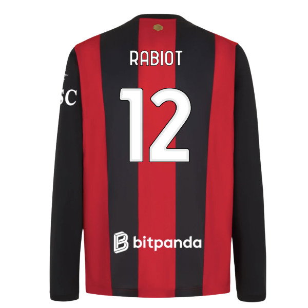 [DDJ] 2026-2027 AC Milan Long Sleeve Home Shirt (Rabiot 12)