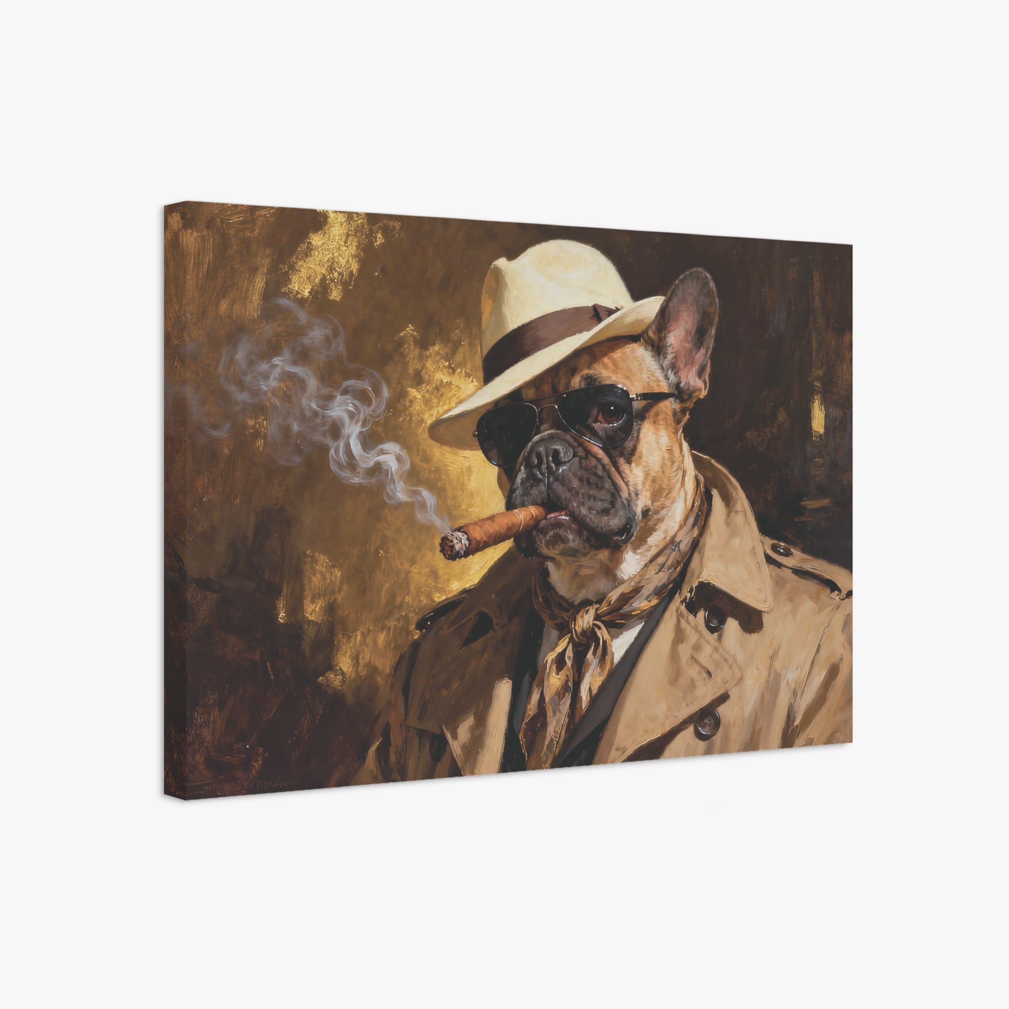 High-Quality Cleo - Adorable Frenchie Canvas Wall Art for Casual Outings
