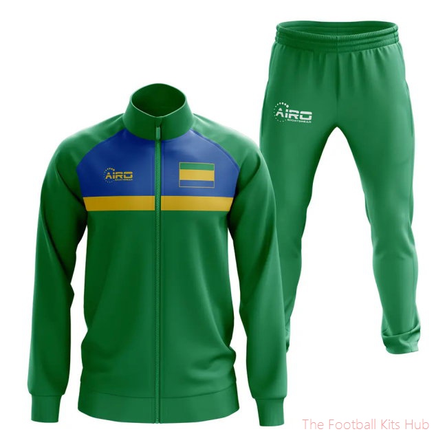 Men Gabon Concept Football Tracksuit (Green)