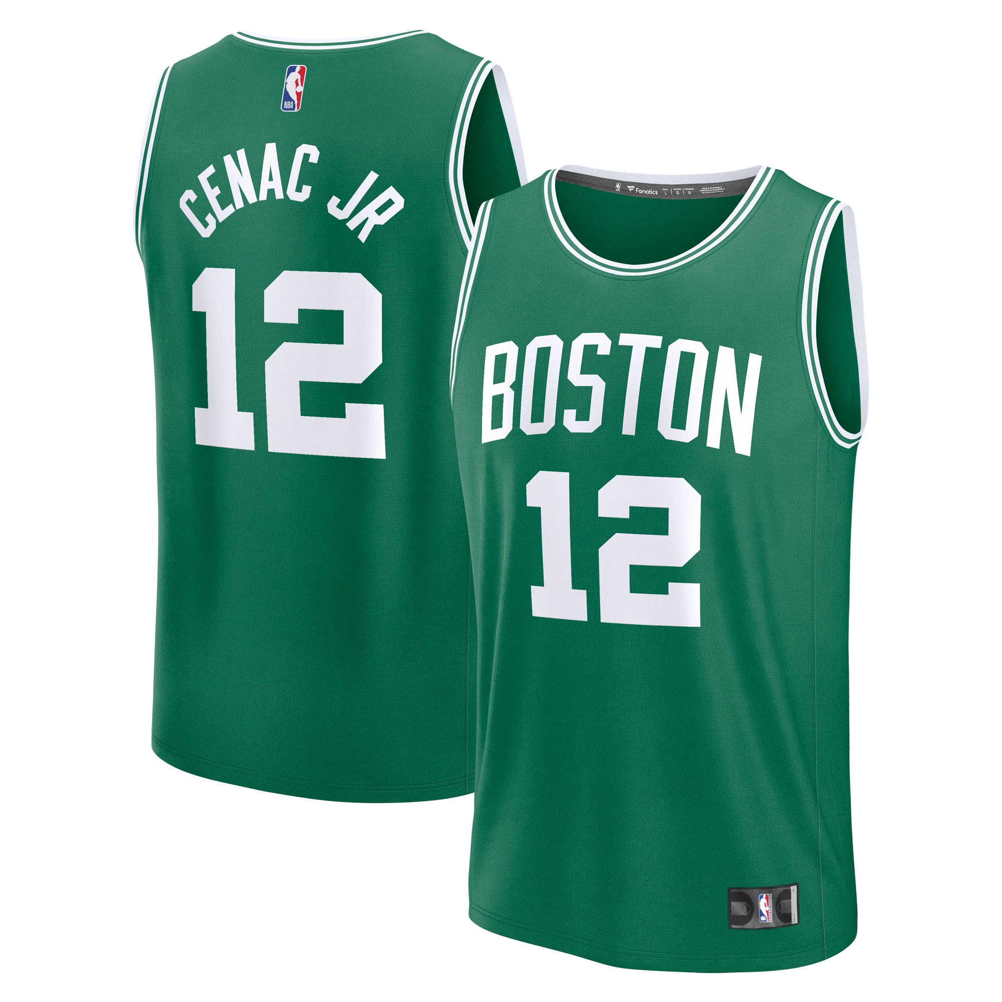 [LK] Chris Cenac Jr. Boston Celtics 2026 NBA Draft First Round Pick Fast Break Jersey - Icon Edition - Green