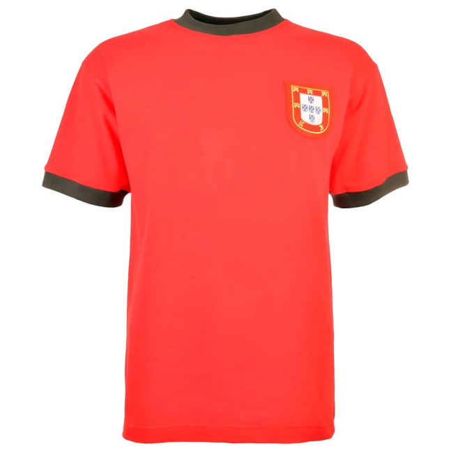 Portugal 1966 Short Sleeve Retro Football Shirt Euro Premium