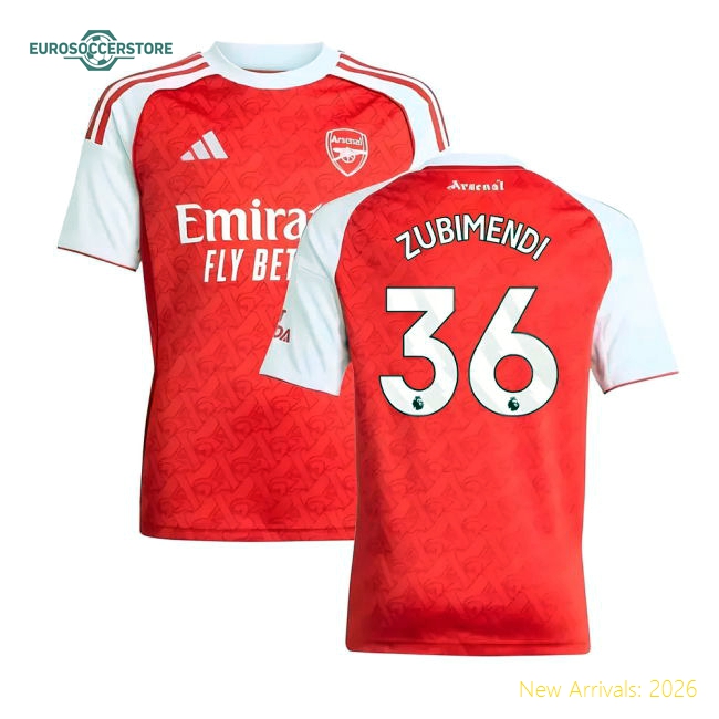 Kid-approved Kids Arsenal Zubimendi Jersey 2025-2026 Flexible
