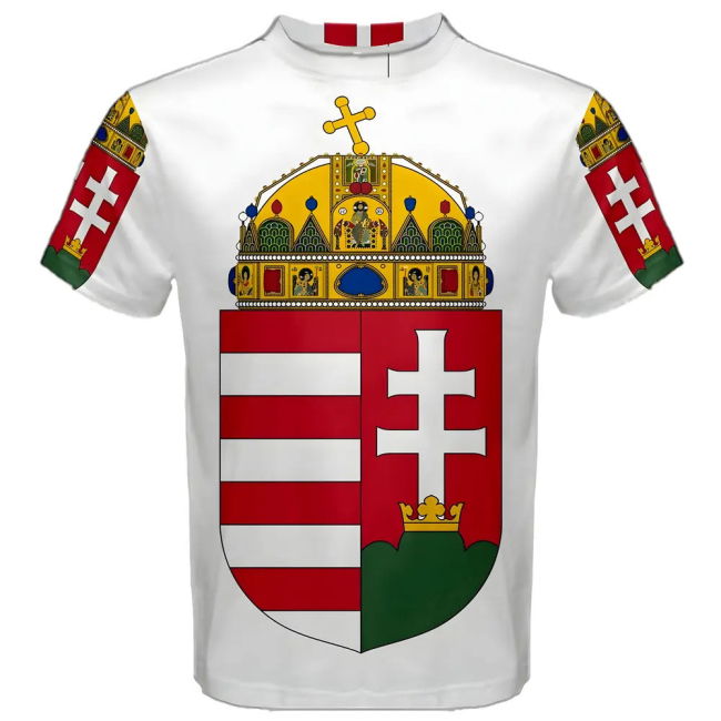Hungary Coat Of Arms Sublimated Sports Jersey Euro Oranje