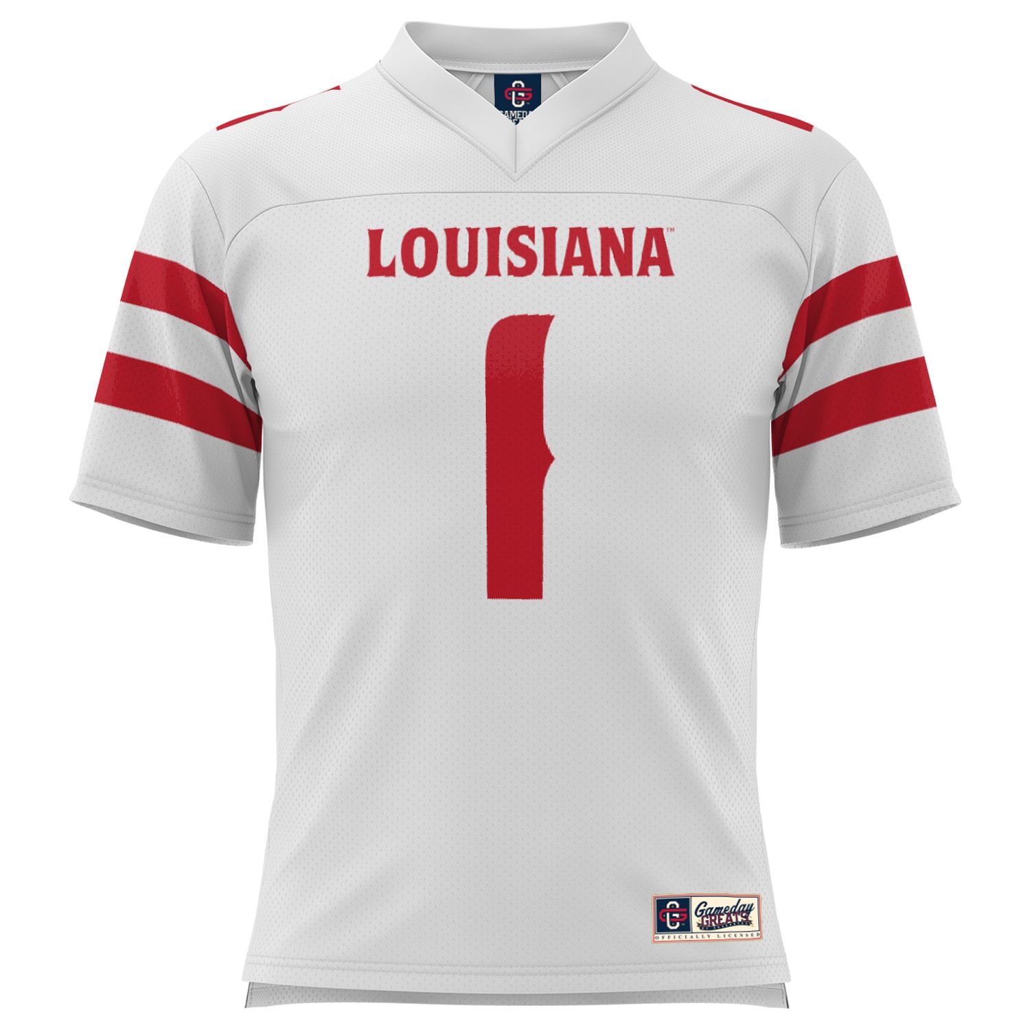 #1 Louisiana Ragin' Cajuns GameDay Greats Youth Football Jersey - White