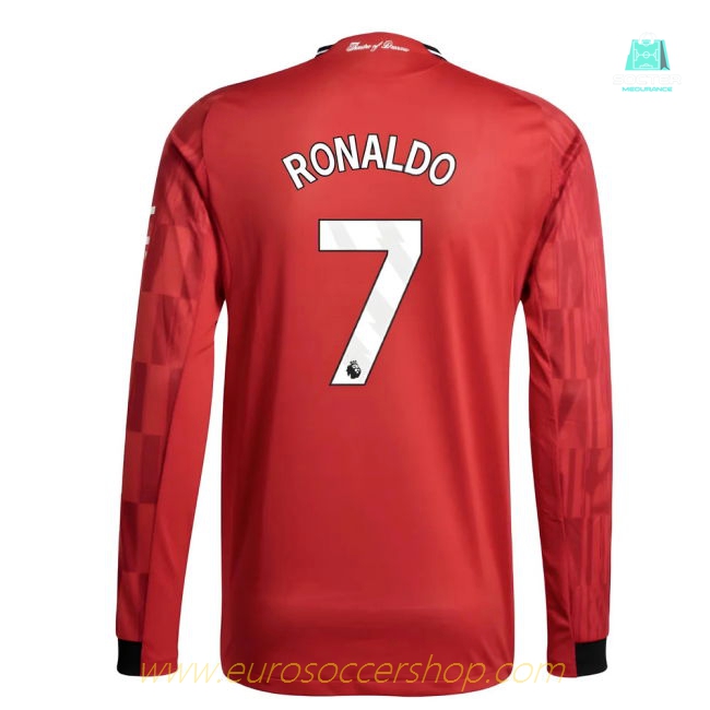 2025-2026 Man Utd Authentic Long Sleeve Home Shirt (Ronaldo 7)