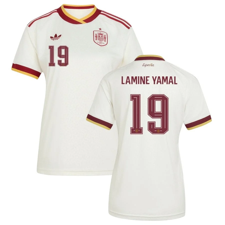 [JED] Spain Lamine Yamal 19 White Away Jersey Women 2026 World Cup