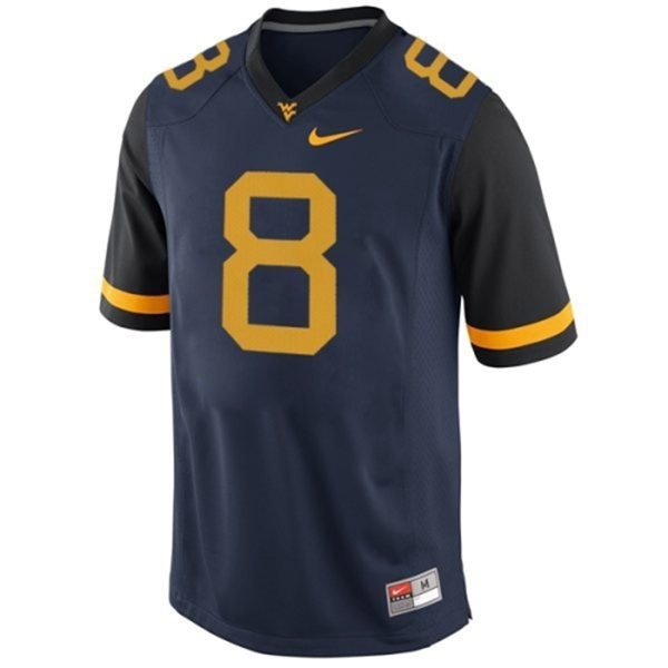 Men College Football Power #8 Blue Performance-enhanced Jersey