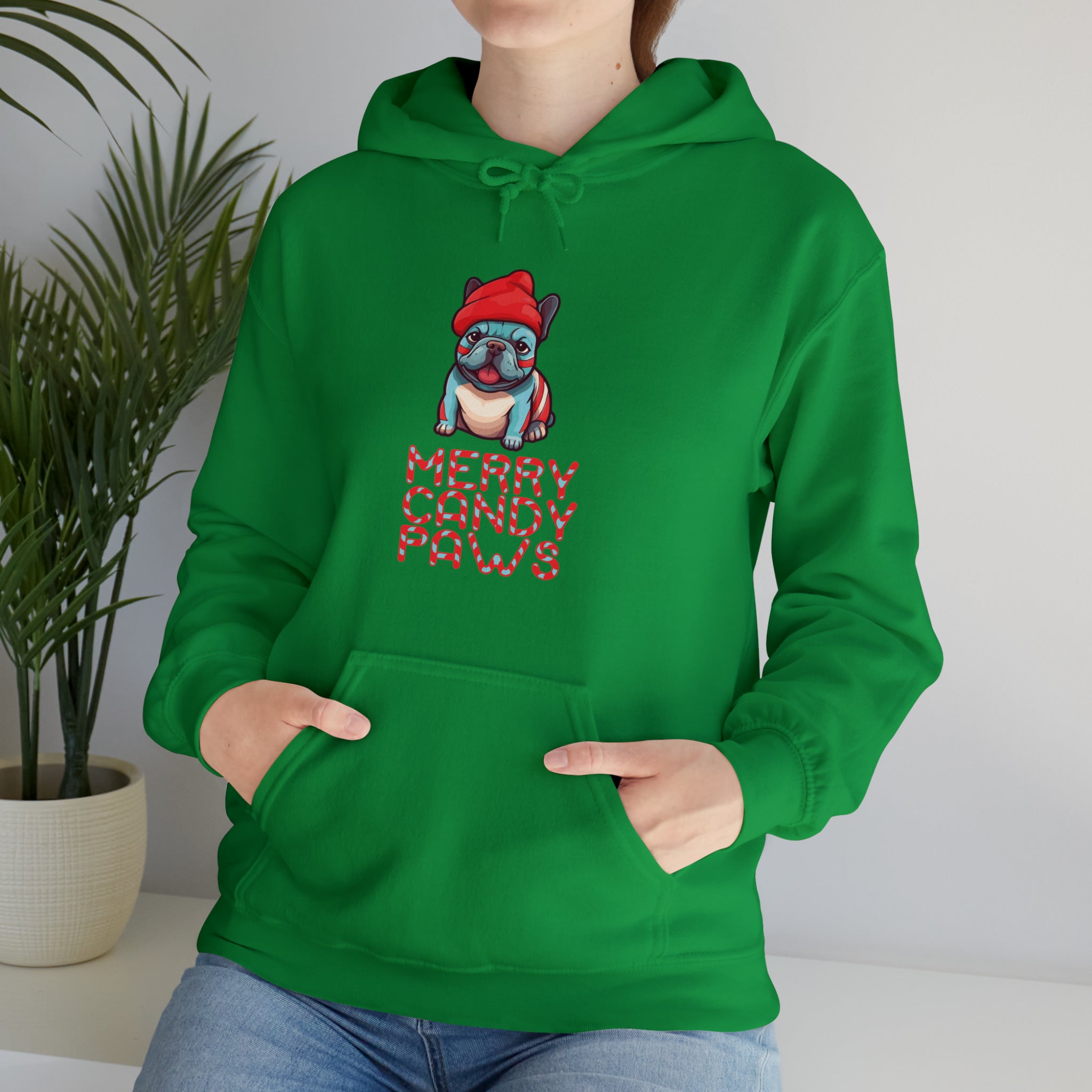 Trendy Everyday Merry Candy Paws Unisex Hoodie for Fashion Lovers