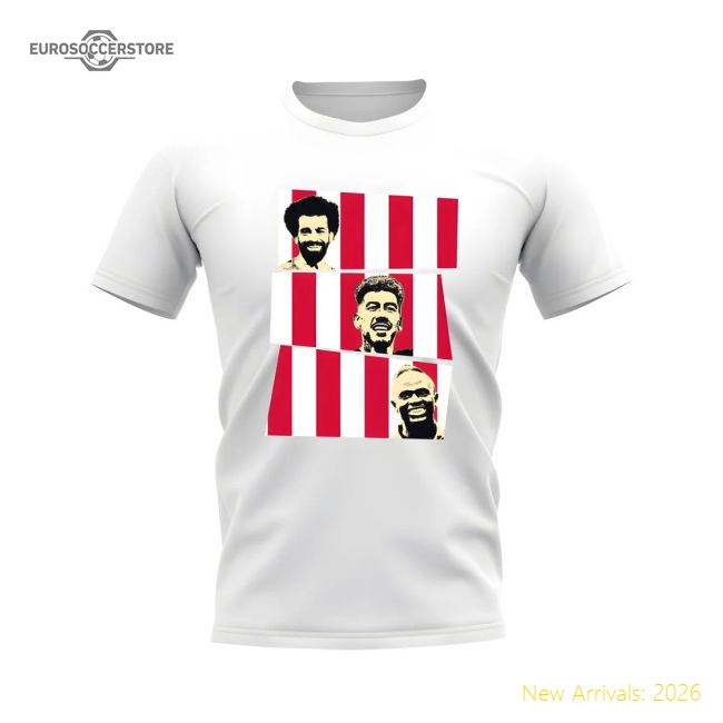 Salah Firmino Mane Liverpool Trio T-Shirt (White)