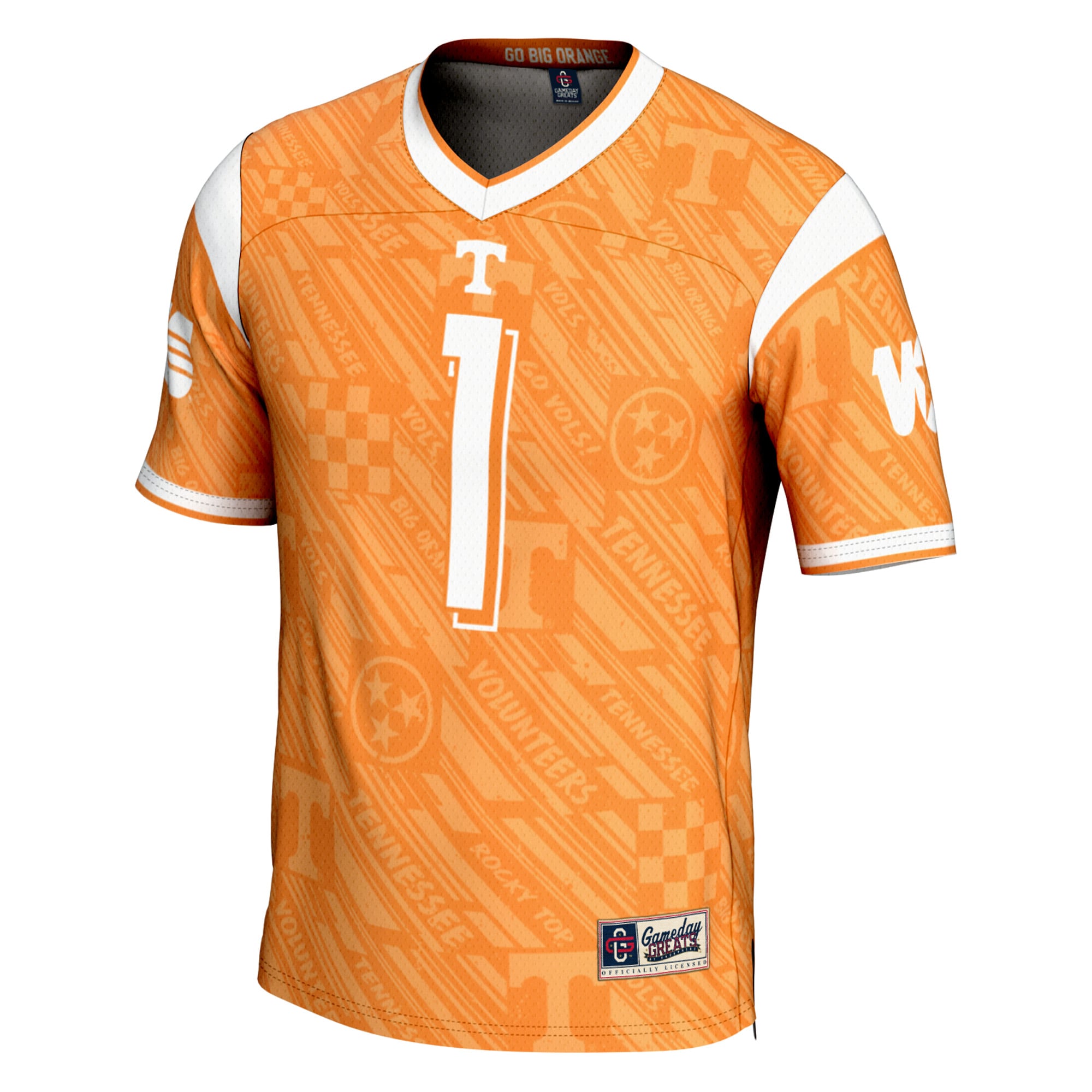 [DDG] Tennessee Volunteers GameDay Greats Youth Highlight Print Football Fashion Jersey - Tennessee Orange
