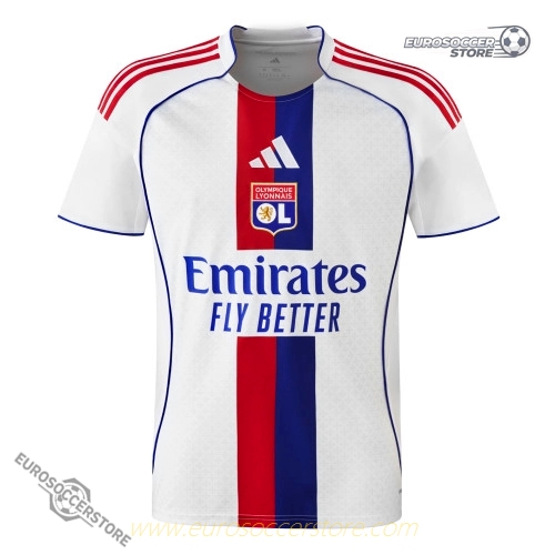 Olympique Lyonnais Lyon Home Football Jersey for the 25-26 Season