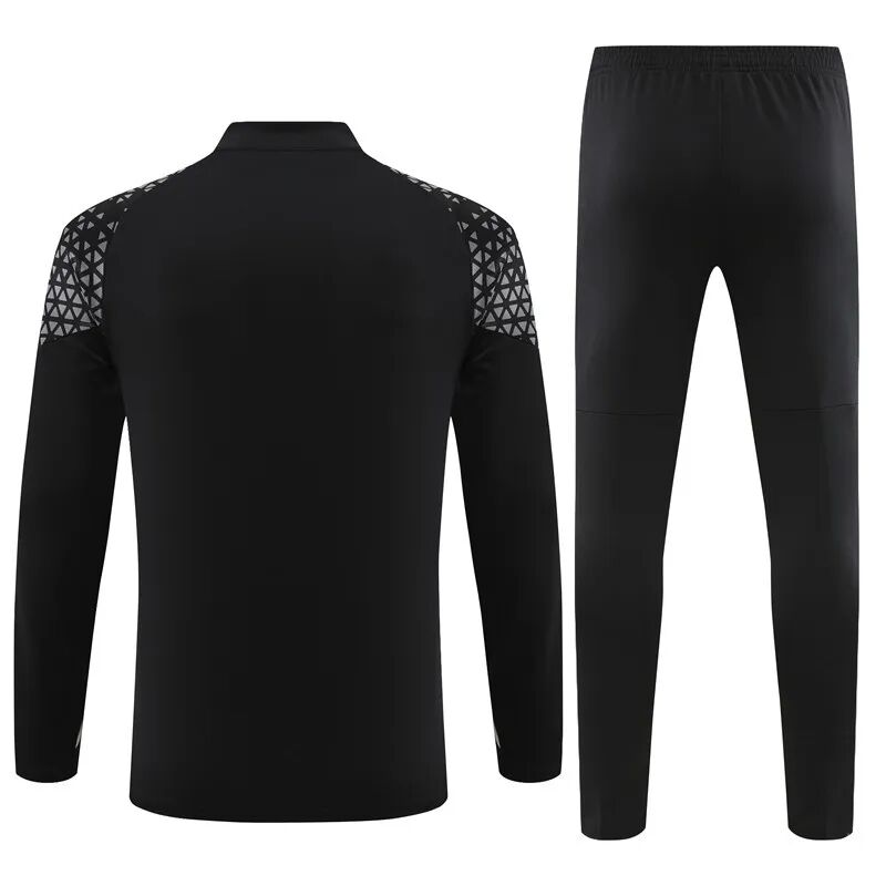 Durable AC Milan 2324 Black Half Zipper Training Tracksuit