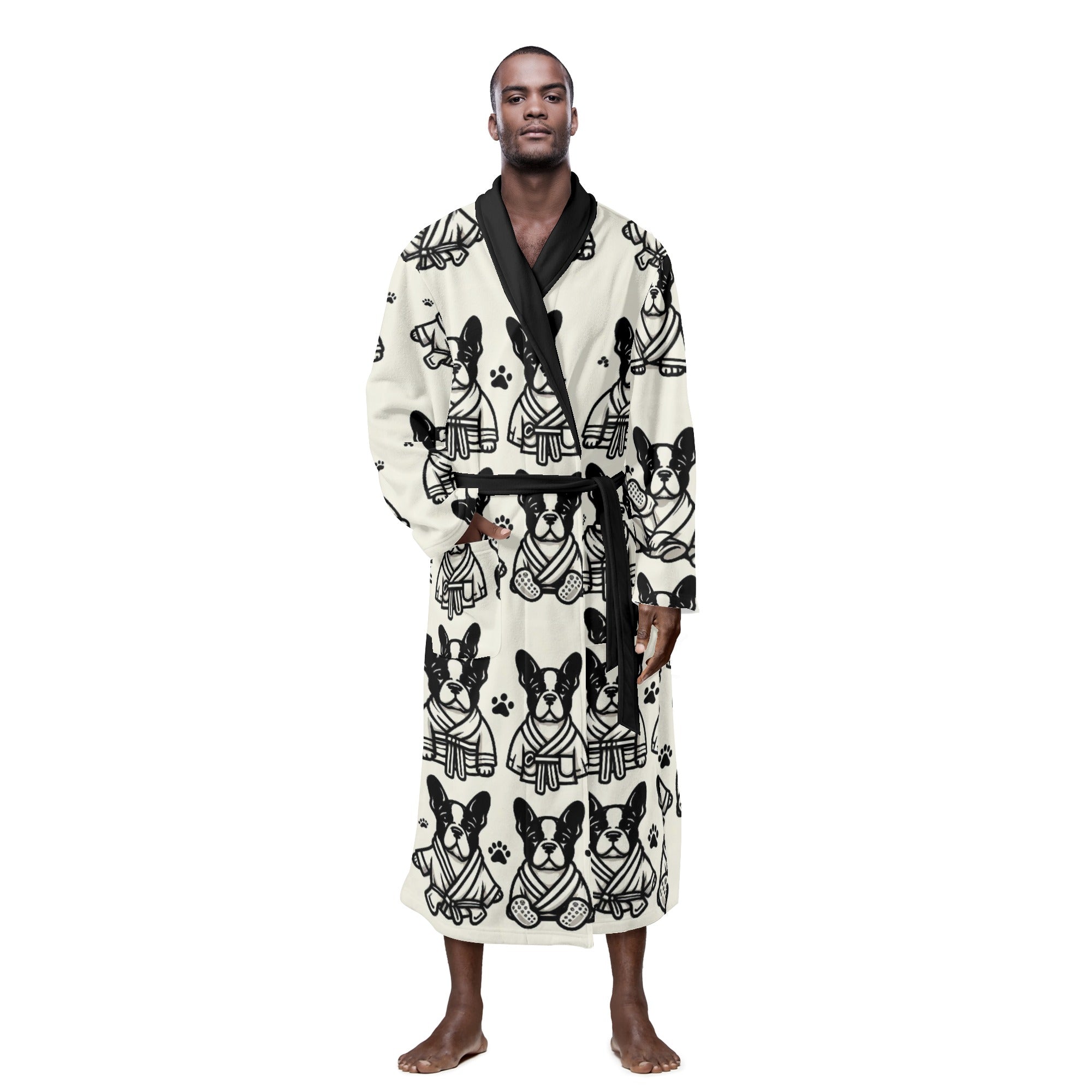 French Bulldog Lover Duke Men Bathrobe Casual Everyday Product