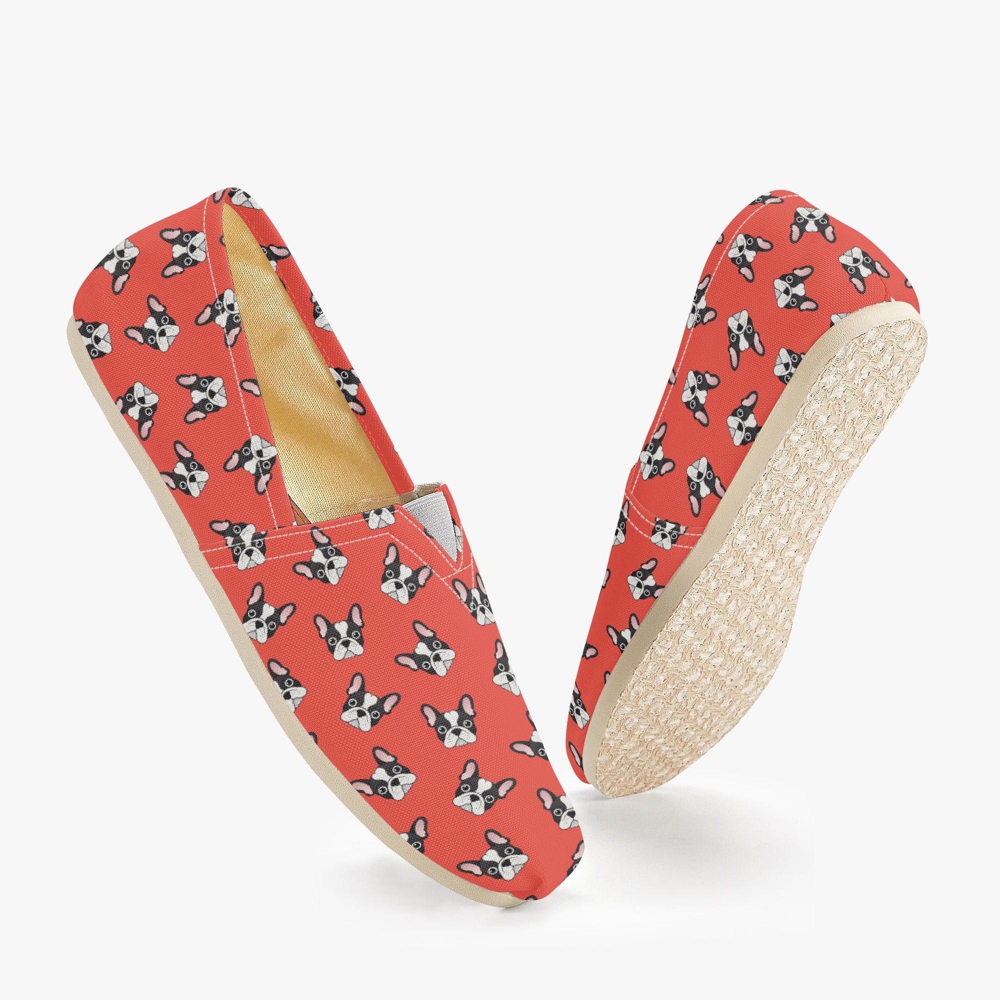 French Bulldog Porcupine Casual Canvas Shoes Frenchie Paw Protection