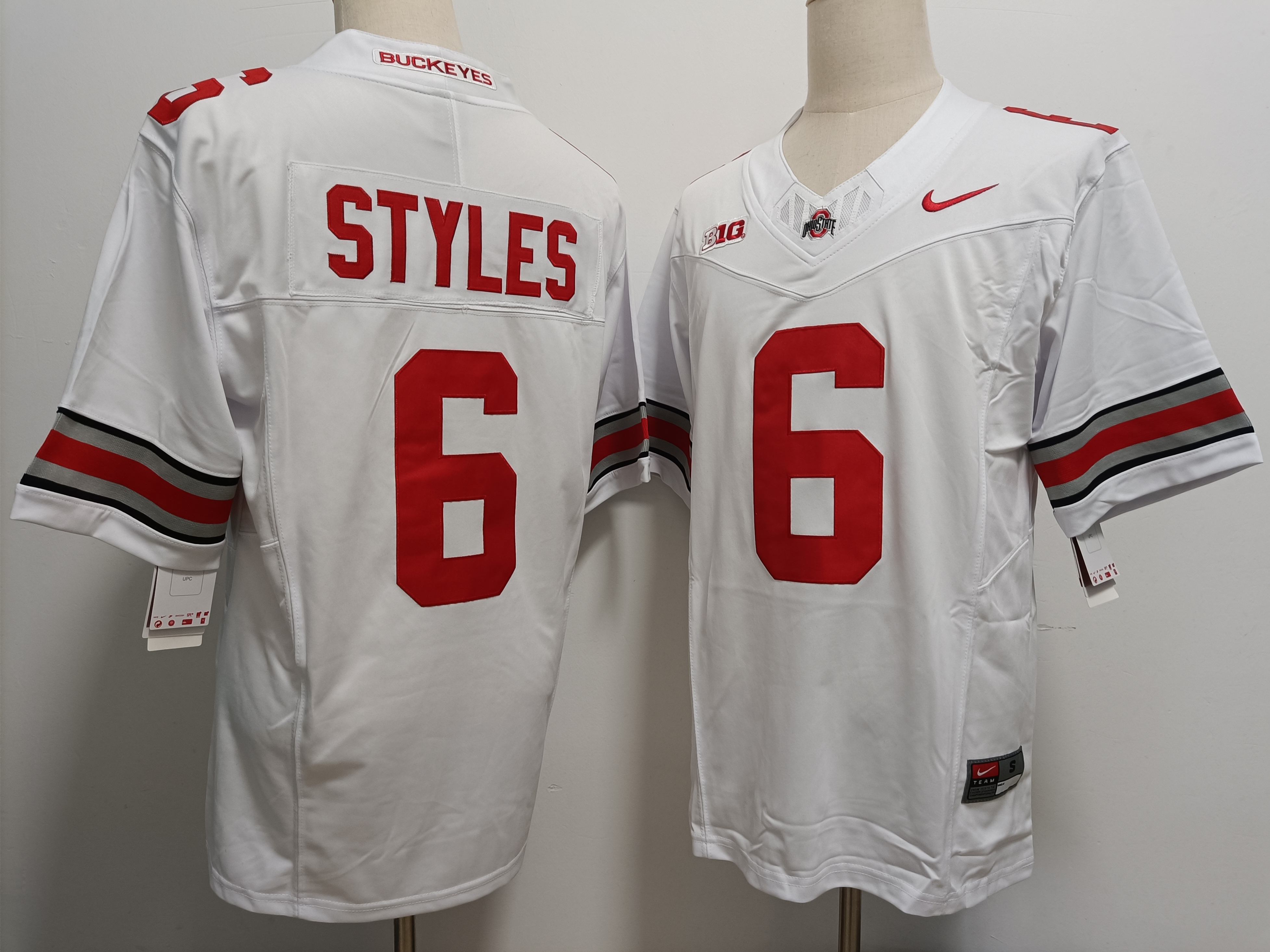 Men's OSU Buckeyes White 2024 embroidered Sonny Styles #6 authentic