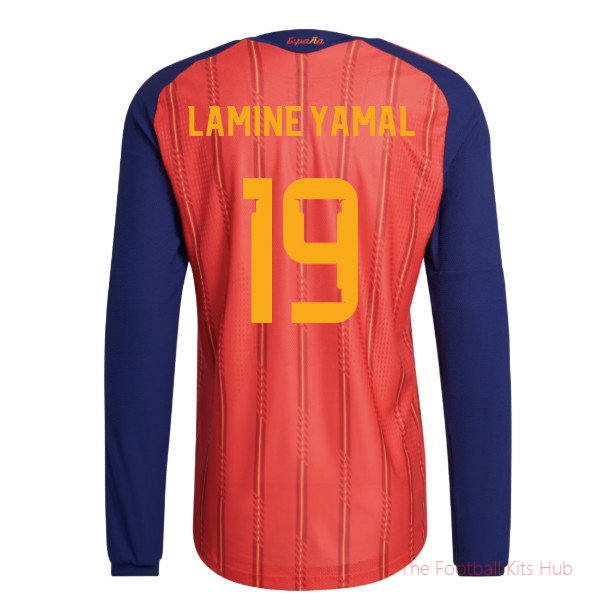 [EFS] 2026/27 Spain Authentic Long Sleeve Home Shirt (Lamine Yamal 19)