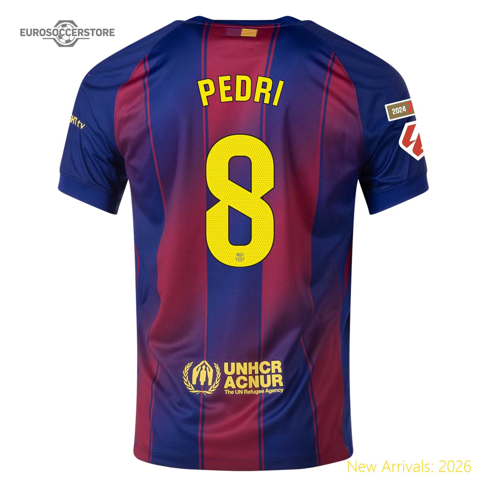 Men Bar Pedri Barcelona Home Authentic Home Jersey 2023