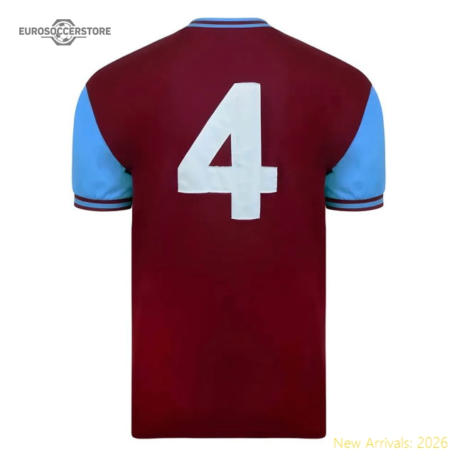 Score Draw West Ham United 1975 Fa Cup Final No4 Retro Football Shirt